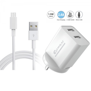 Micro USB Cable + AC Charger