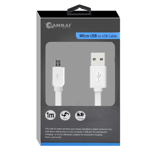 Micro USB Flat Cable - 1M - Image 2