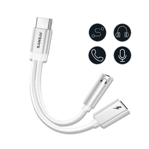 USB-C to 3.5mm Audio Splitter